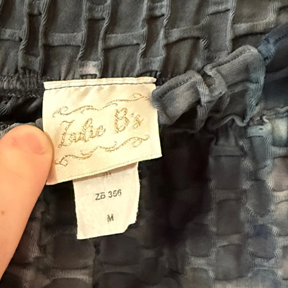 Zadie B's Blue Tye Dye Textured Skirt and Top Set - Picture 4 of 8